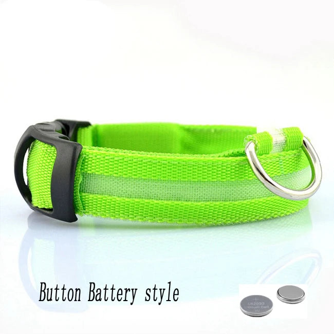 USB Rechargeable Pet Dog LED Glowing Collar Luminous Flashing Necklace Outdoor Walking Night Safety Supplies