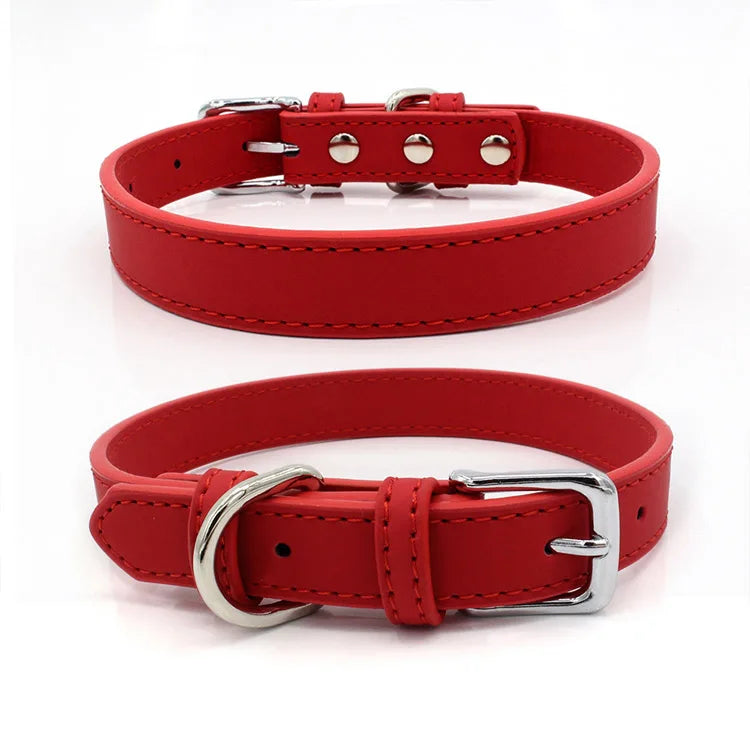 PU Adjustable Puppy Collar for Small Dogs