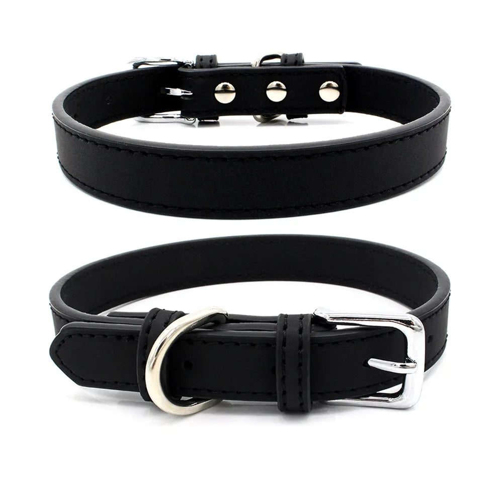 PU Adjustable Puppy Collar for Small Dogs