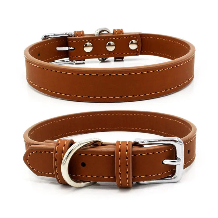 PU Adjustable Puppy Collar for Small Dogs