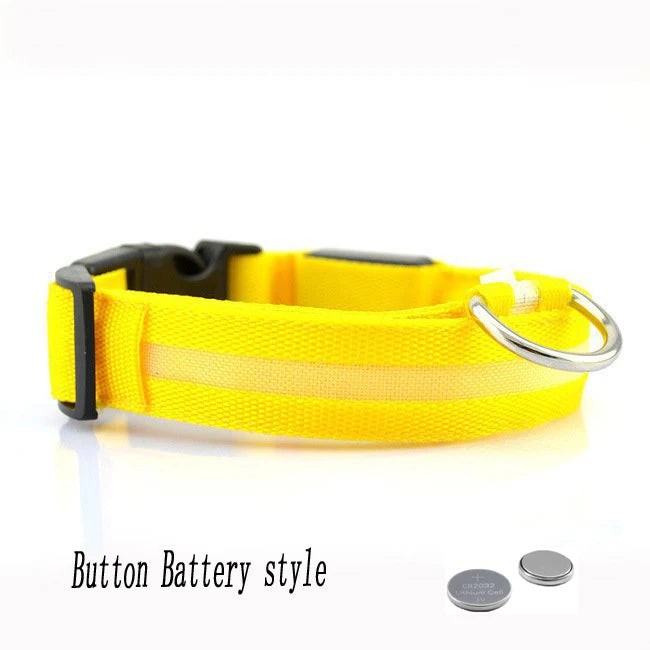 USB Rechargeable Pet Dog LED Glowing Collar Luminous Flashing Necklace Outdoor Walking Night Safety Supplies