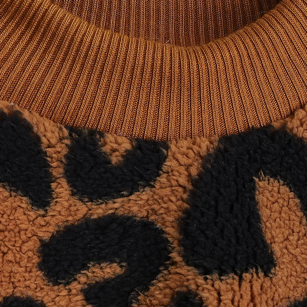 Leopard Print Winter Hoodie for French Bulldogs