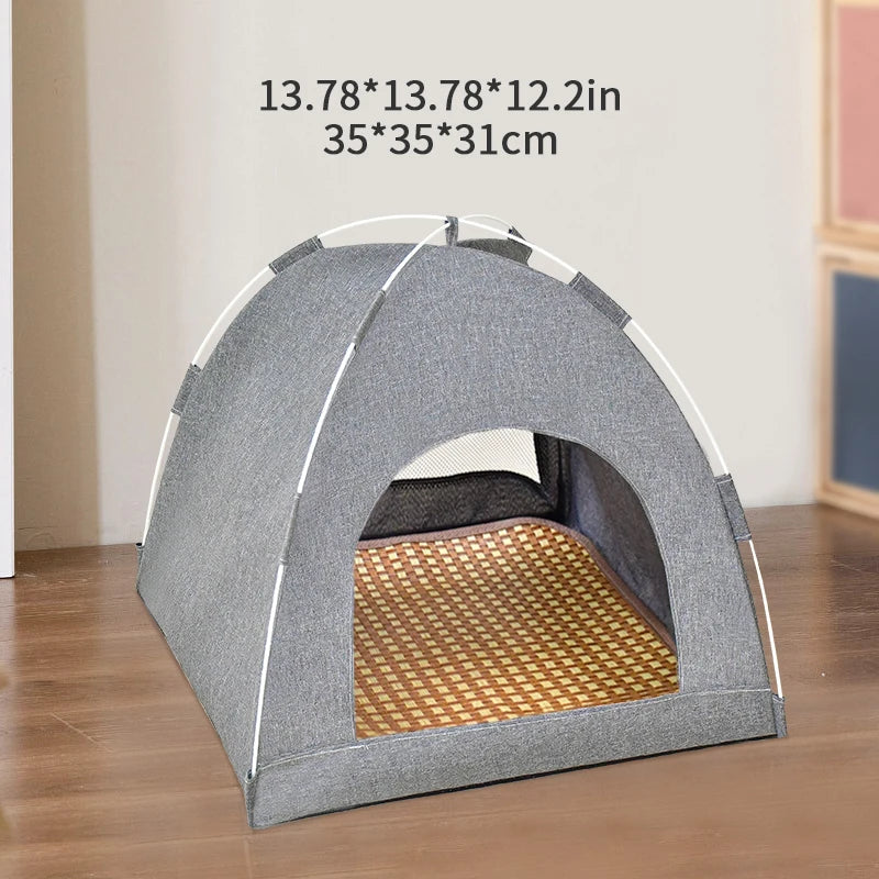 Winter Cat Tent High Quality Cat Bed Foldable Pet Bed Waterproof Cat Camping Bed Portable Bed