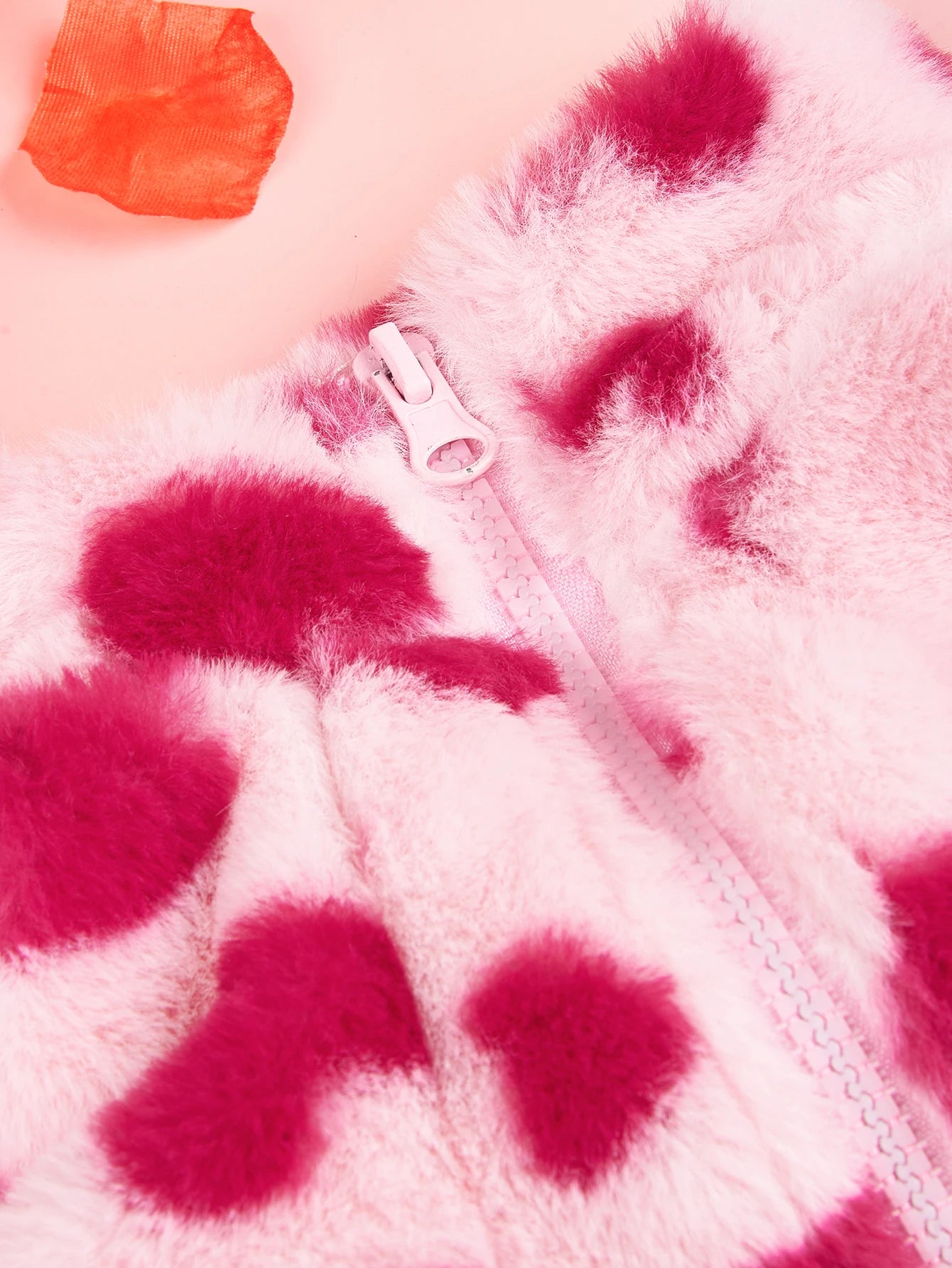 Super Soft Warm Winter Dog Jacket Hearted Print Plush Holiday Valentine's Pet Clothes Cold Weather Dog Hoodie