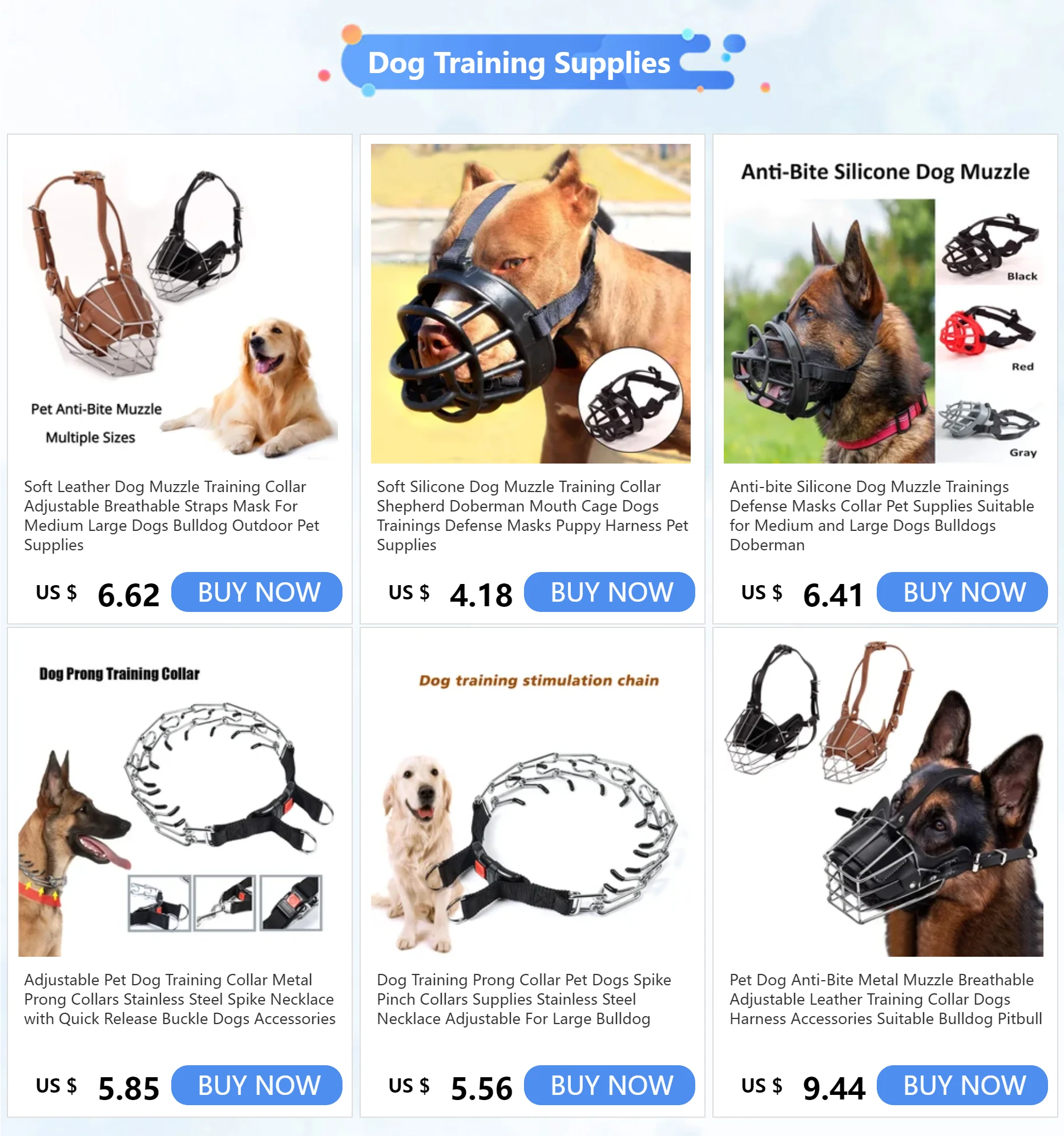 Adjustable Leather Dog Muzzle for Training