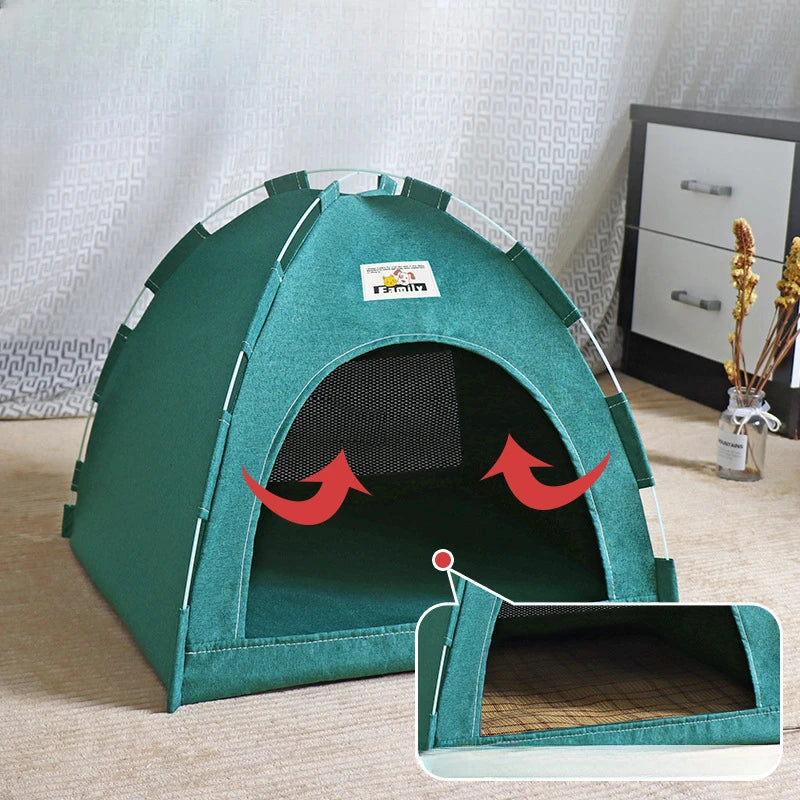 Foldable Four-Season Breathable Pet Tent House