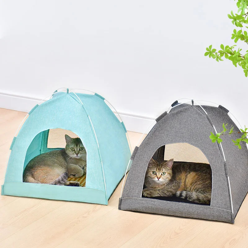 Winter Cat Tent High Quality Cat Bed Foldable Pet Bed Waterproof Cat Camping Bed Portable Bed
