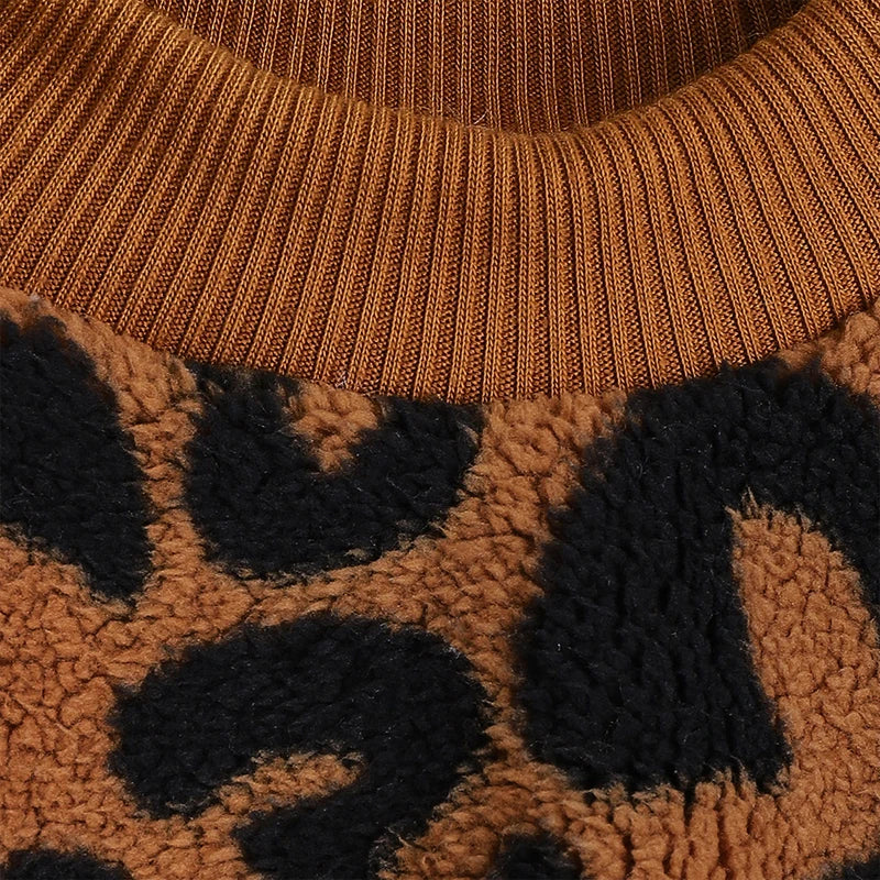 Leopard Print Winter Hoodie for French Bulldogs
