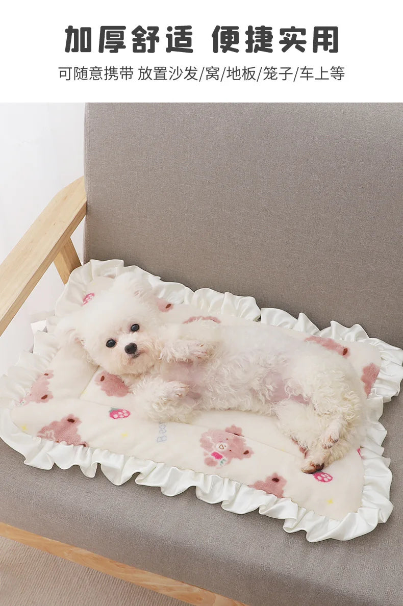Winter Warm Washable Pet Sleeping Mat Blanket Bed