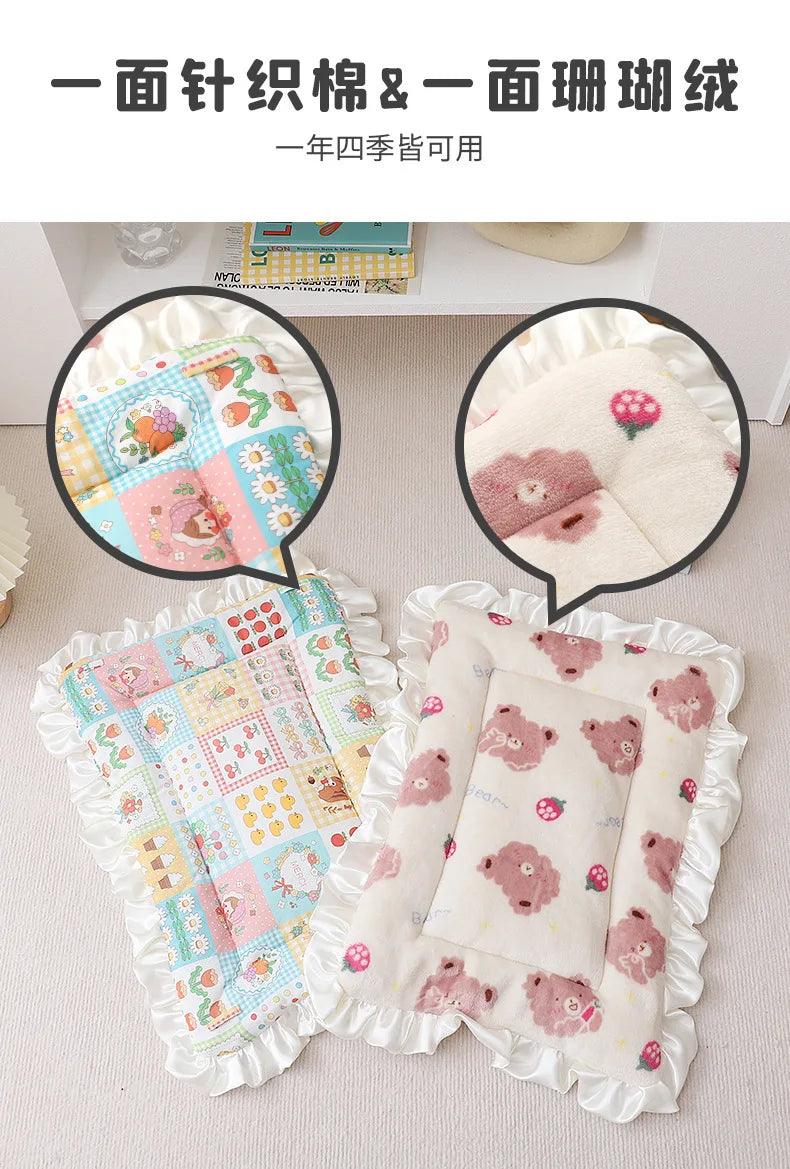 Winter Warm Washable Pet Sleeping Mat Blanket Bed