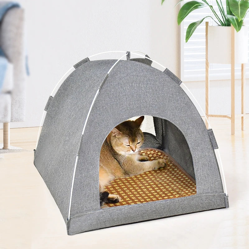 Winter Cat Tent High Quality Cat Bed Foldable Pet Bed Waterproof Cat Camping Bed Portable Bed